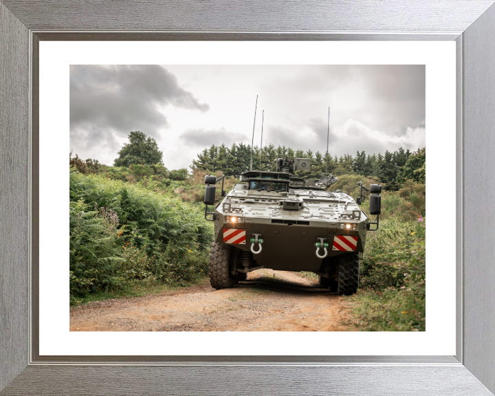 Boxer Multi Role Armoured Fighting Vehicle 2023 British Army Vehicle Photo Print Wall Art Military Decor UK Posters, Prints, & Visual Artwork Hampshire Prints 10 x 8 Silver Frame Yes