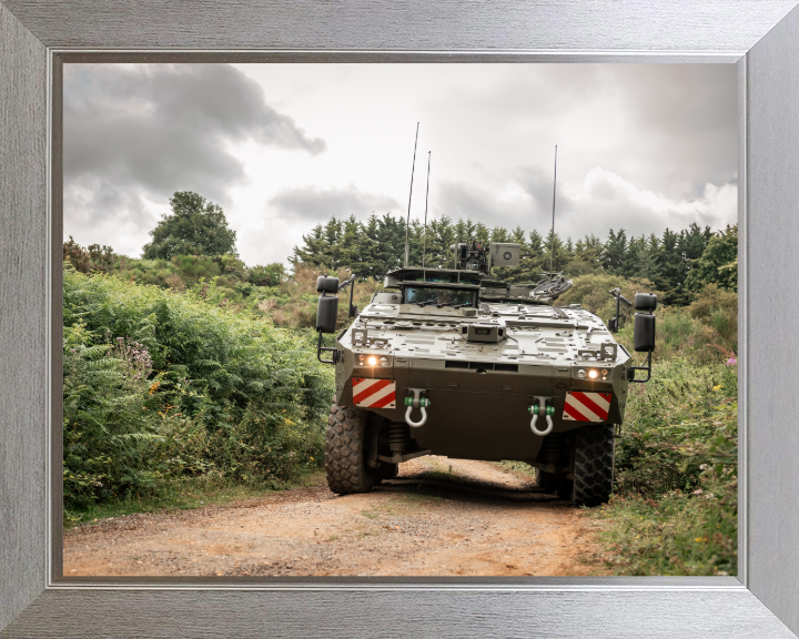 Boxer Multi Role Armoured Fighting Vehicle 2023 British Army Vehicle Photo Print Wall Art Military Decor UK Posters, Prints, & Visual Artwork Hampshire Prints 10 x 8 Silver Frame No