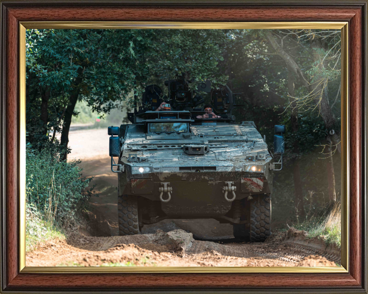 Boxer Multi Role Armoured Fighting Vehicle British Army Vehicle Photo Print Wall Art Military Decor UK Posters, Prints, & Visual Artwork Hampshire Prints 10 x 8 Classic Frame No