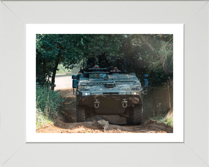 Boxer Multi Role Armoured Fighting Vehicle British Army Vehicle Photo Print Wall Art Military Decor UK Posters, Prints, & Visual Artwork Hampshire Prints 10 x 8 White Frame Yes