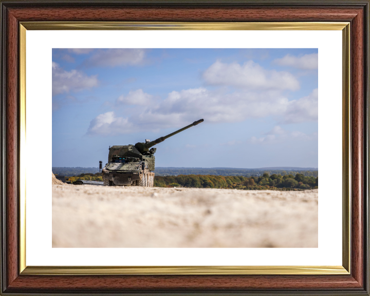British Army Boxer RCH 155 artillery variant Photo Print Wall Art Military Vehicle Decor Poster Posters, Prints, & Visual Artwork Hampshire Prints 10 x 8 Classic Frame Yes