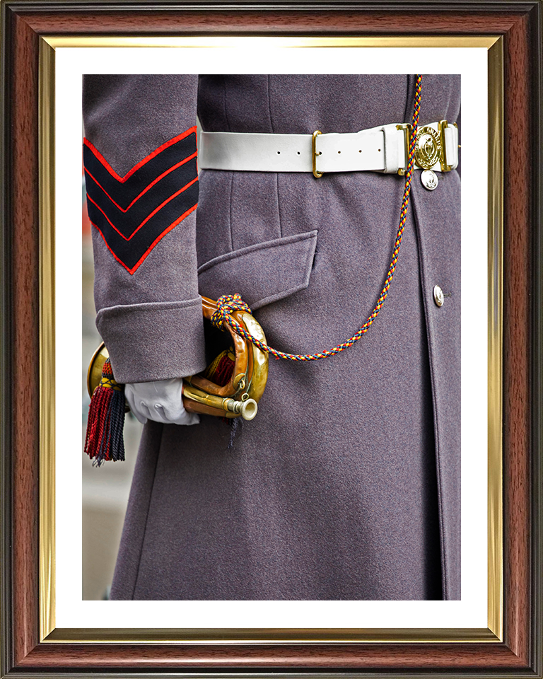 A British Army Bugler from the Welsh Guards Photo Print - British Army Posters, Prints, & Visual Artwork Hampshire Prints 10 x 8 Classic Frame Yes