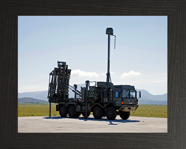 Sky Sabre intermediate air defence system British Army Vehicle Photo Print Wall Art Military Decor UK Posters, Prints, & Visual Artwork Hampshire Prints 10 x 8 Black Frame No