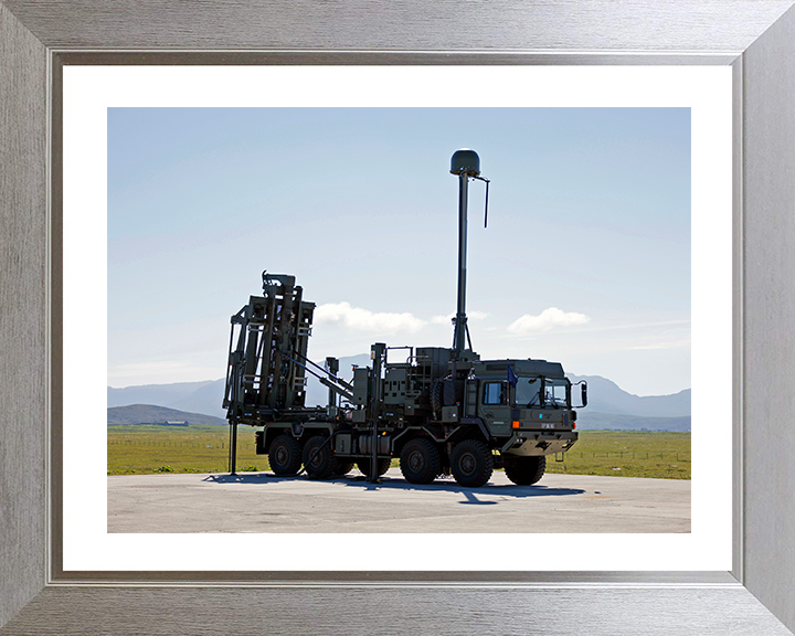 Sky Sabre intermediate air defence system British Army Vehicle Photo Print Wall Art Military Decor UK Posters, Prints, & Visual Artwork Hampshire Prints 10 x 8 Silver Frame Yes