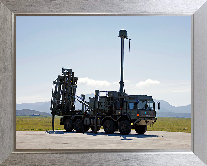 Sky Sabre intermediate air defence system British Army Vehicle Photo Print Wall Art Military Decor UK Posters, Prints, & Visual Artwork Hampshire Prints 10 x 8 Silver Frame No