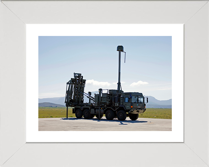 Sky Sabre intermediate air defence system British Army Vehicle Photo Print Wall Art Military Decor UK Posters, Prints, & Visual Artwork Hampshire Prints 10 x 8 White Frame Yes