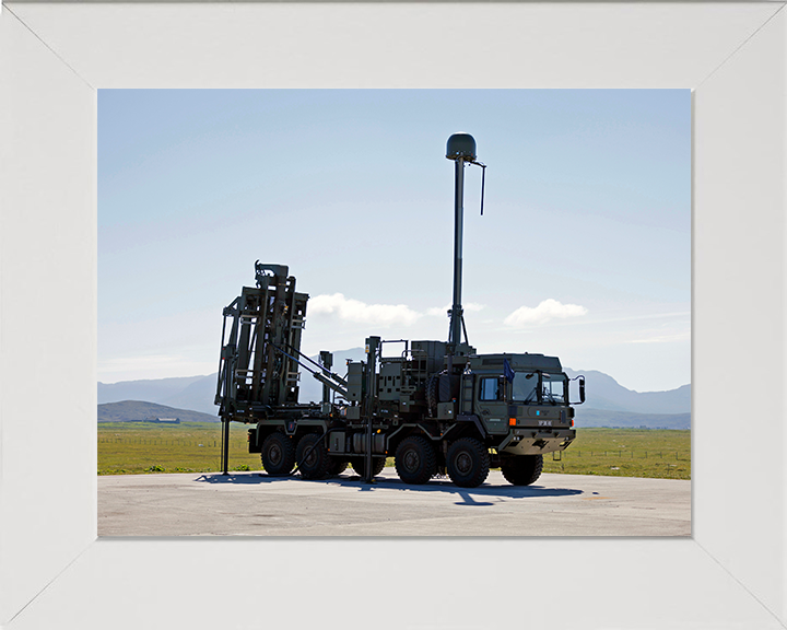Sky Sabre intermediate air defence system British Army Vehicle Photo Print Wall Art Military Decor UK Posters, Prints, & Visual Artwork Hampshire Prints 10 x 8 White Frame No