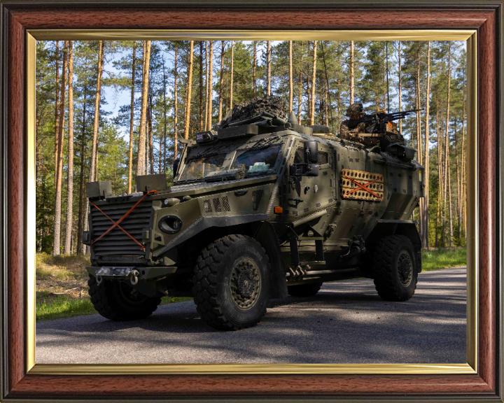 British Army Foxhound vehicle 2023 Photo Print Wall Art Military Decor Poster Posters, Prints, & Visual Artwork Hampshire Prints 10 x 8 Classic Frame No