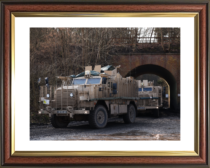 British Army Ridgeback vehicles Photo Print Wall Art Military Decor Poster Posters, Prints, & Visual Artwork Hampshire Prints 10 x 8 Classic Frame Yes