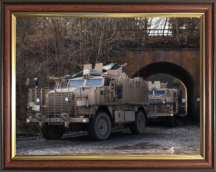 British Army Ridgeback vehicles Photo Print Wall Art Military Decor Poster Posters, Prints, & Visual Artwork Hampshire Prints 10 x 8 Classic Frame No