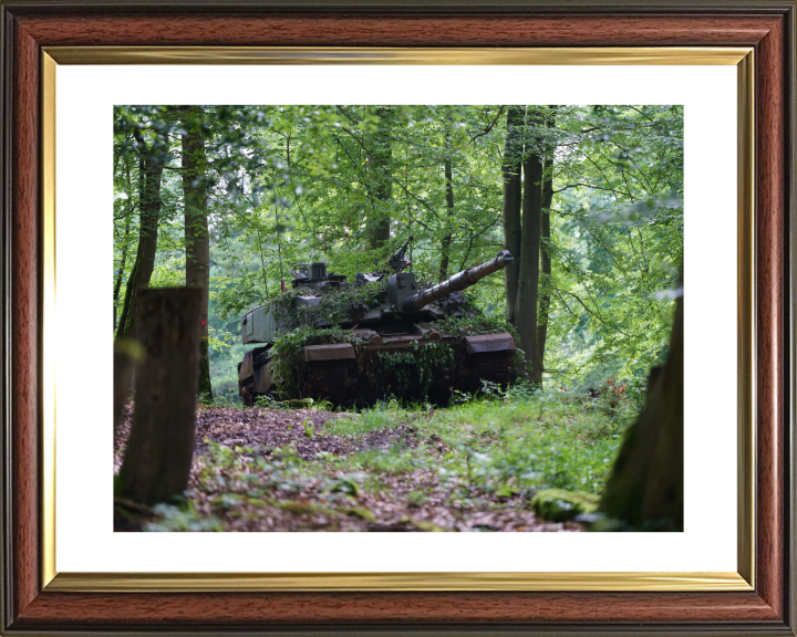 British Army Challenger 2 Main Battle Tank Photo Print Wall Art Military Vehicle Decor UK Posters, Prints, & Visual Artwork Hampshire Prints 10 x 8 Classic Frame Yes