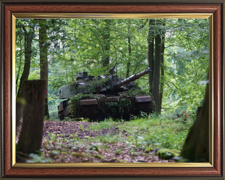 British Army Challenger 2 Main Battle Tank Photo Print Wall Art Military Vehicle Decor UK Posters, Prints, & Visual Artwork Hampshire Prints 10 x 8 Classic Frame No