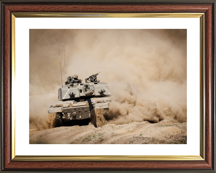 Challenger 2 Main Battle Tank British Army Vehicle Photo Print Wall Art Military Decor UK Posters, Prints, & Visual Artwork Hampshire Prints 10 x 8 Classic Frame Yes