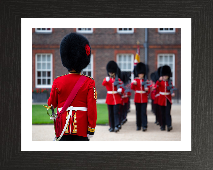 British Army Coldstream Guards honour guard Photo Print Wall Art Military Decor Poster Posters, Prints, & Visual Artwork Hampshire Prints 10 x 8 Black Frame Yes
