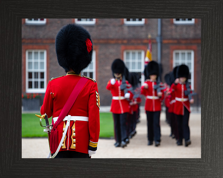 British Army Coldstream Guards honour guard Photo Print Wall Art Military Decor Poster Posters, Prints, & Visual Artwork Hampshire Prints 10 x 8 Black Frame No