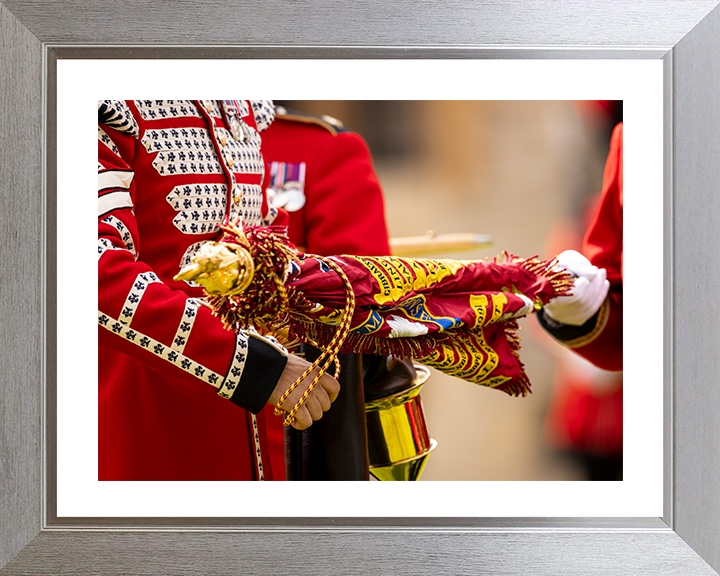 Coldstream Guards colour is unveiled Photo Print - British Army Posters, Prints, & Visual Artwork Hampshire Prints 10 x 8 Silver Frame Yes