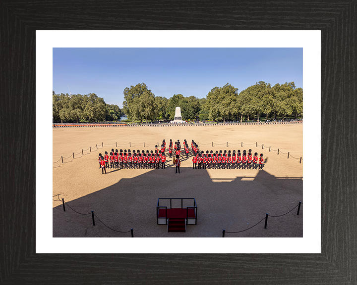 British Army Coldstream Guards Parade Photo Print Wall Art Military Decor Poster Posters, Prints, & Visual Artwork Hampshire Prints 10 x 8 Black Frame Yes