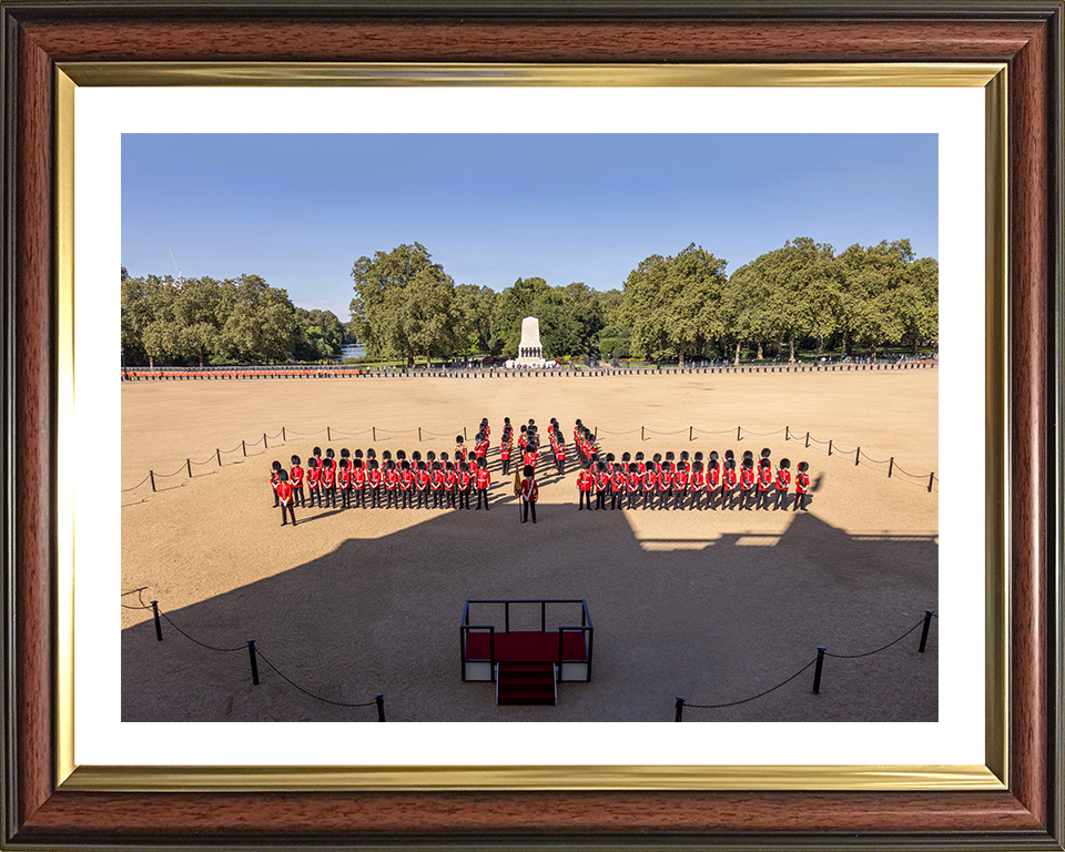 British Army Coldstream Guards Parade Photo Print Wall Art Military Decor Poster Posters, Prints, & Visual Artwork Hampshire Prints 10 x 8 Classic Frame Yes