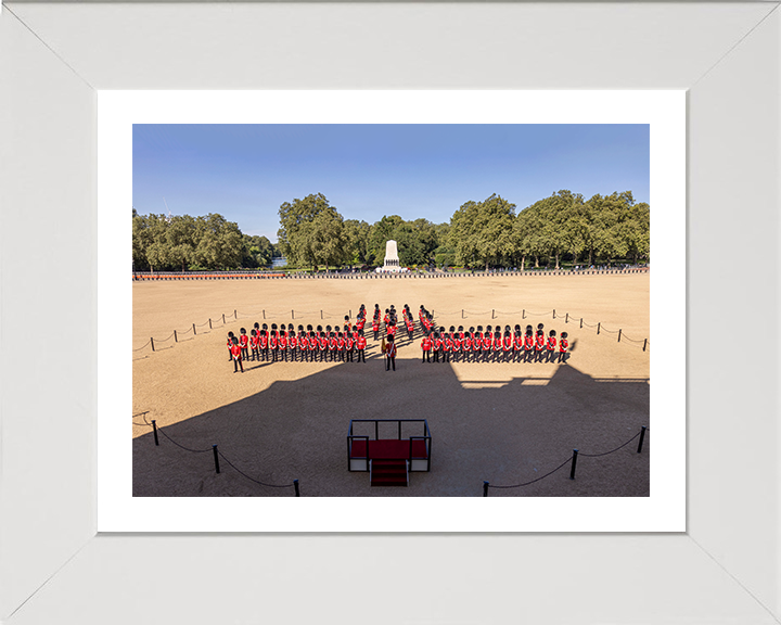 British Army Coldstream Guards Parade Photo Print Wall Art Military Decor Poster Posters, Prints, & Visual Artwork Hampshire Prints 10 x 8 White Frame Yes