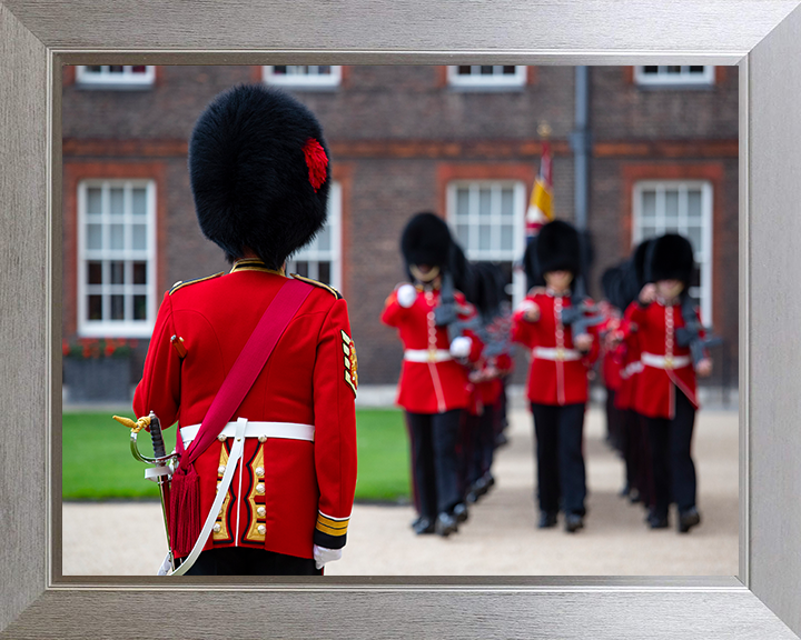 British Army Coldstream Guards honour guard Photo Print Wall Art Military Decor Poster Posters, Prints, & Visual Artwork Hampshire Prints 10 x 8 Silver Frame No