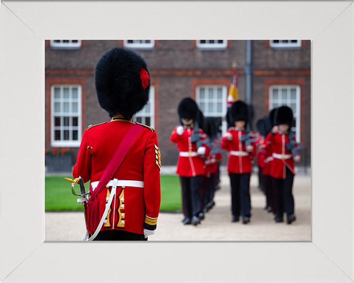 British Army Coldstream Guards honour guard Photo Print Wall Art Military Decor Poster Posters, Prints, & Visual Artwork Hampshire Prints 10 x 8 White Frame No