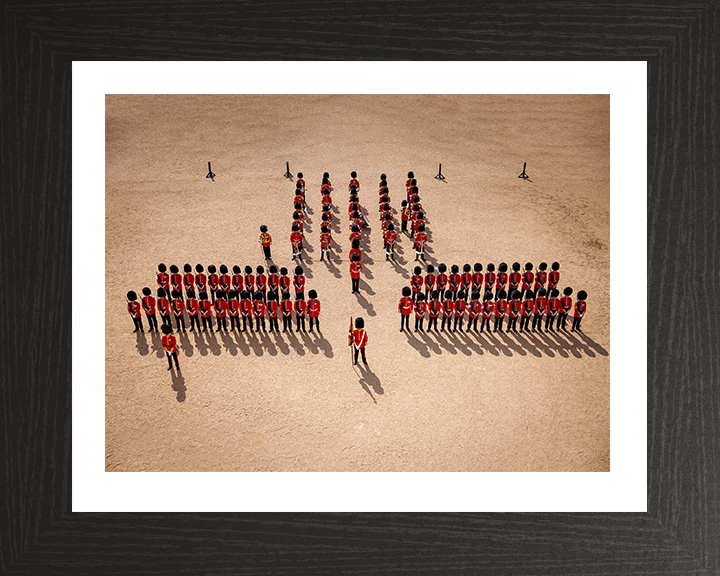 British Army Coldstream Guards and Band on Parade Photo Print Wall Art Military Decor Posters, Prints, & Visual Artwork Hampshire Prints 10 x 8 Black Frame Yes