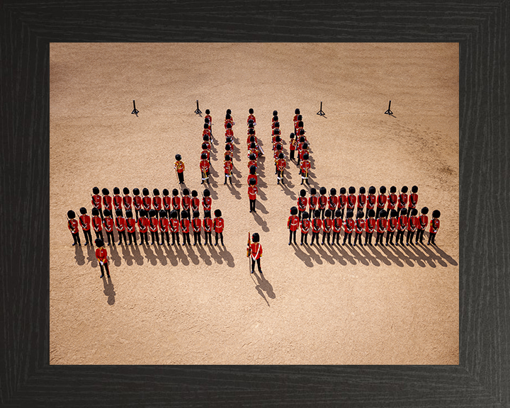 British Army Coldstream Guards and Band on Parade Photo Print Wall Art Military Decor Posters, Prints, & Visual Artwork Hampshire Prints 10 x 8 Black Frame No
