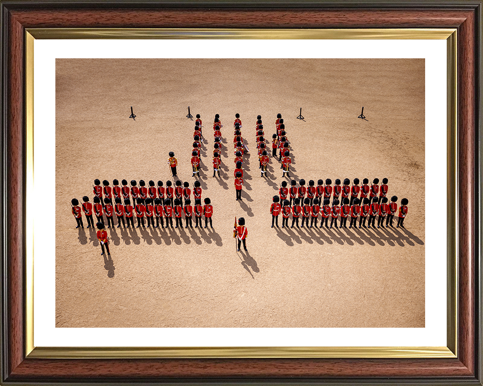 British Army Coldstream Guards and Band on Parade Photo Print Wall Art Military Decor Posters, Prints, & Visual Artwork Hampshire Prints 10 x 8 Classic Frame Yes