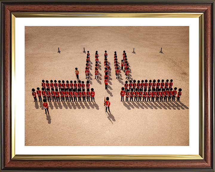 British Army Coldstream Guards and Band on Parade Photo Print Wall Art Military Decor Posters, Prints, & Visual Artwork Hampshire Prints 10 x 8 Classic Frame Yes