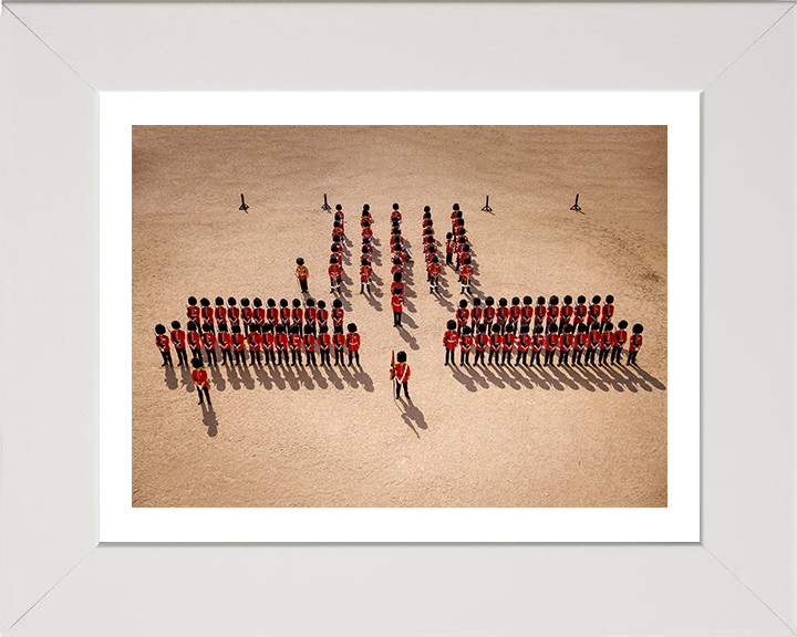 British Army Coldstream Guards and Band on Parade Photo Print Wall Art Military Decor Posters, Prints, & Visual Artwork Hampshire Prints 10 x 8 White Frame Yes