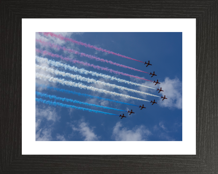 RAF Red Arrows Nine Hawks Tricolour Smoke Southsea June 2024