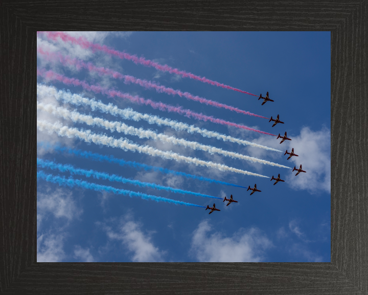 RAF Red Arrows Nine Hawks Tricolour Smoke Southsea June 2024