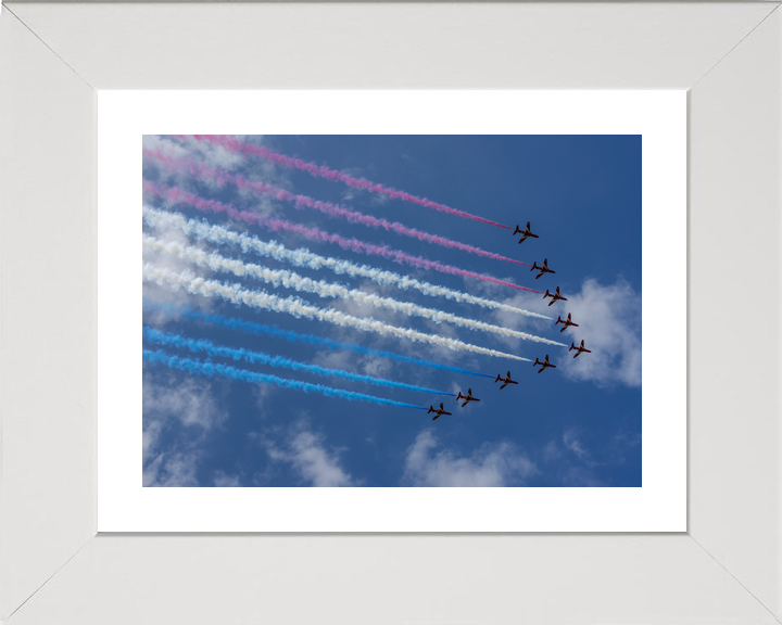 RAF Red Arrows Nine Hawks Tricolour Smoke Southsea June 2024