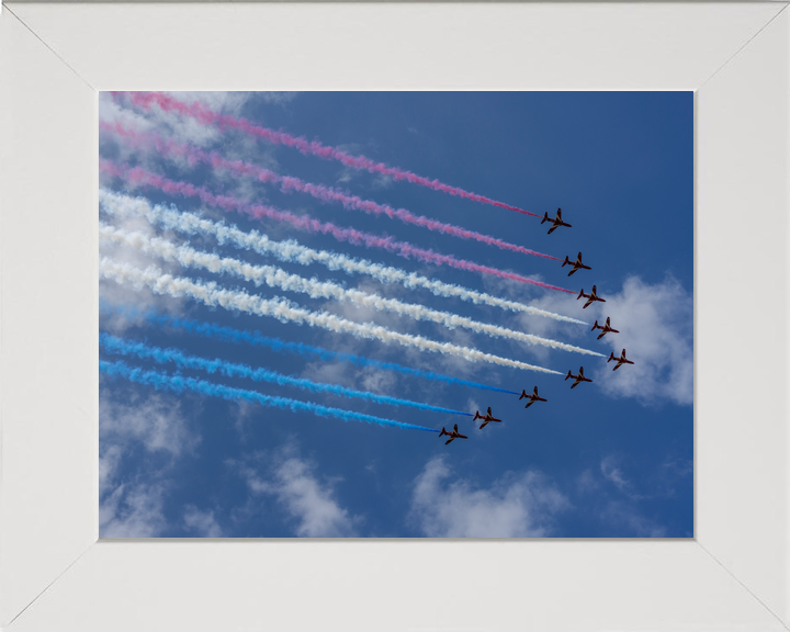 RAF Red Arrows Nine Hawks Tricolour Smoke Southsea June 2024