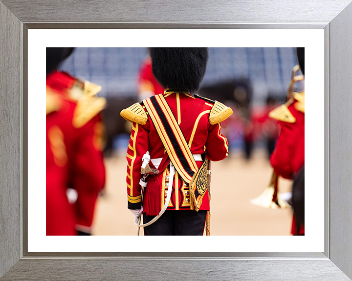 British Army Household Division Drum Major Photo Print Wall Art Military Decor Posters, Prints, & Visual Artwork Hampshire Prints 10 x 8 Silver Frame Yes