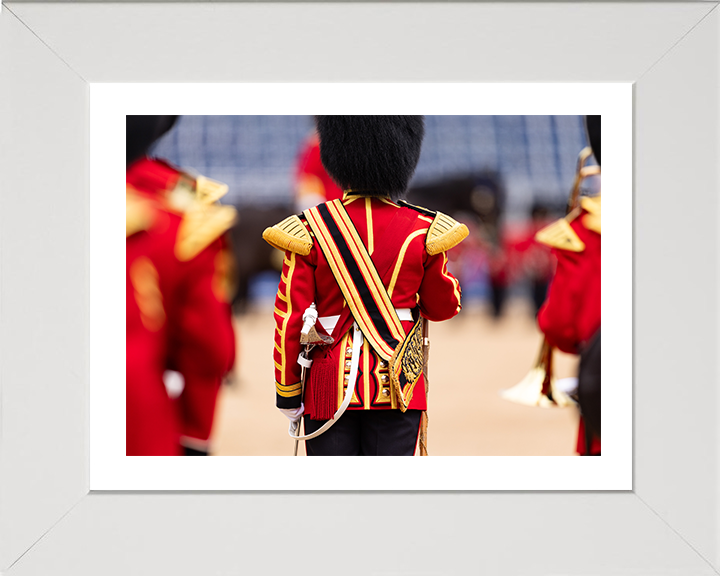 British Army Household Division Drum Major Photo Print Wall Art Military Decor Posters, Prints, & Visual Artwork Hampshire Prints 10 x 8 White Frame Yes