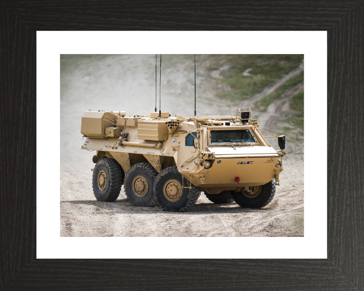 FUCHS reconnaissance vehicle at speed 2016 British Army Vehicle Photo Print Wall Art Military Decor UK Posters, Prints, & Visual Artwork Hampshire Prints 10 x 8 Black Frame Yes