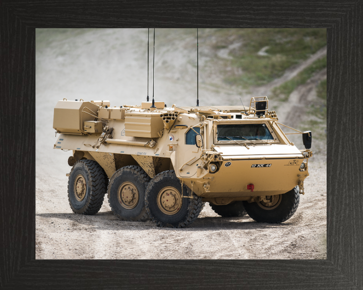 FUCHS reconnaissance vehicle at speed 2016 British Army Vehicle Photo Print Wall Art Military Decor UK Posters, Prints, & Visual Artwork Hampshire Prints 10 x 8 Black Frame No
