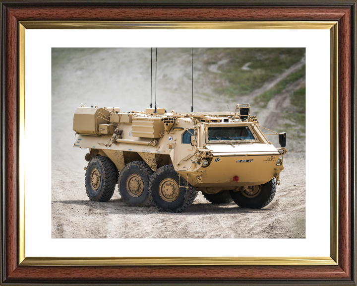 FUCHS reconnaissance vehicle at speed 2016 British Army Vehicle Photo Print Wall Art Military Decor UK Posters, Prints, & Visual Artwork Hampshire Prints 10 x 8 Classic Frame Yes