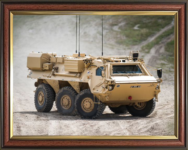 FUCHS reconnaissance vehicle at speed 2016 British Army Vehicle Photo Print Wall Art Military Decor UK Posters, Prints, & Visual Artwork Hampshire Prints 10 x 8 Classic Frame No
