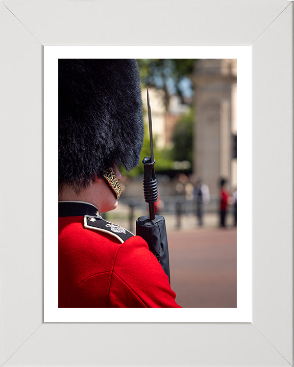 British Army Grenadier Guard lining the street in London Photo Print Wall Art Military Decor Posters, Prints, & Visual Artwork Hampshire Prints 10 x 8 White Frame Yes