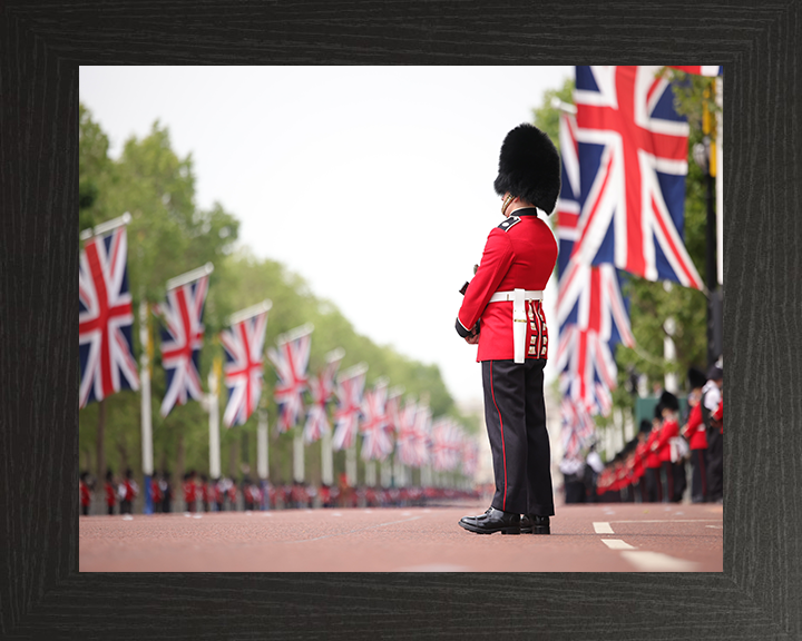 British Army Guardsman on The Mall London Photo Print Wall Art Military Decor Posters, Prints, & Visual Artwork Hampshire Prints 10 x 8 Black Frame No