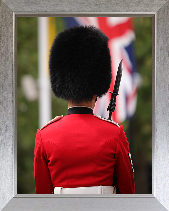 A Guardsman on The Mall London Photo Print – Guards Regiment Wall Art, Military Decor Posters, Prints, & Visual Artwork Hampshire Prints 10 x 8 Silver Frame No