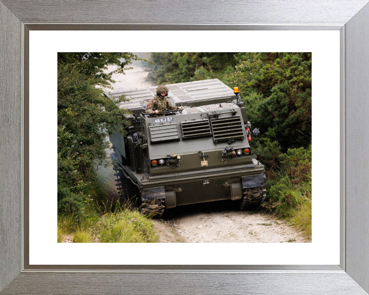 Guided Multiple Launch Rocket System British Army Vehicle Photo Print Wall Art Military Decor UK Posters, Prints, & Visual Artwork Hampshire Prints 10 x 8 Silver Frame Yes
