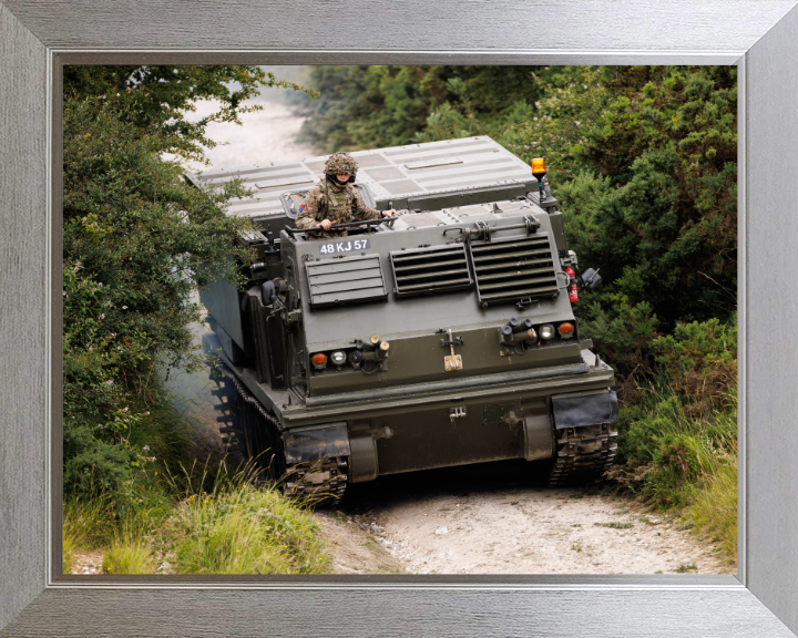 Guided Multiple Launch Rocket System British Army Vehicle Photo Print Wall Art Military Decor UK Posters, Prints, & Visual Artwork Hampshire Prints 10 x 8 Silver Frame No