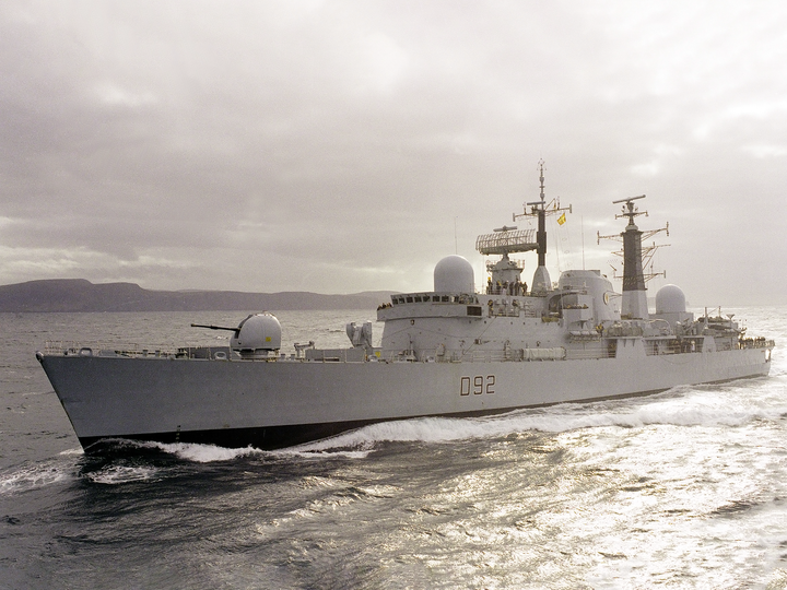 HMS Liverpool D92 Type 42 Destroyer 1986 Off Cape Wrath