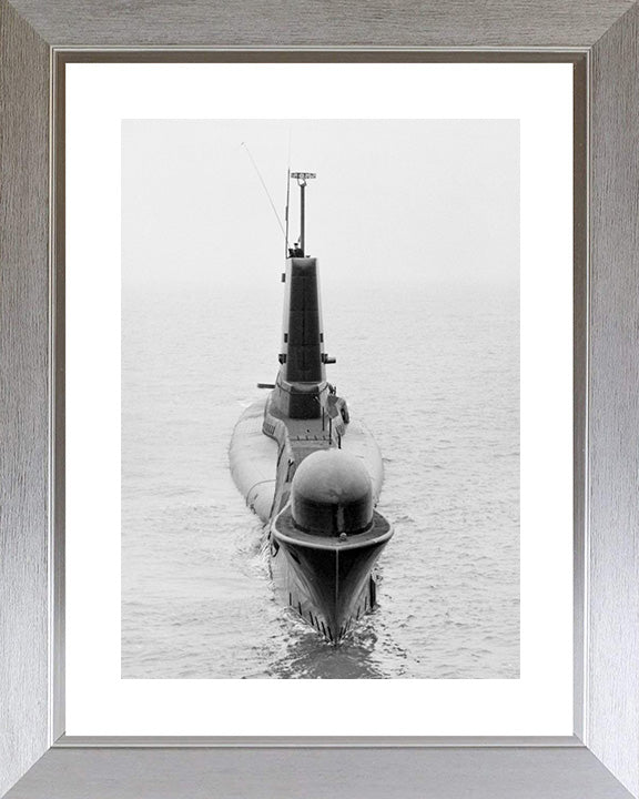 HMS Aeneas (P427) (S72) Photo Print - Bow View - Royal Navy Amphion Class Submarine Posters, Prints, & Visual Artwork Hampshire Prints 10 x 8 Silver Frame Yes