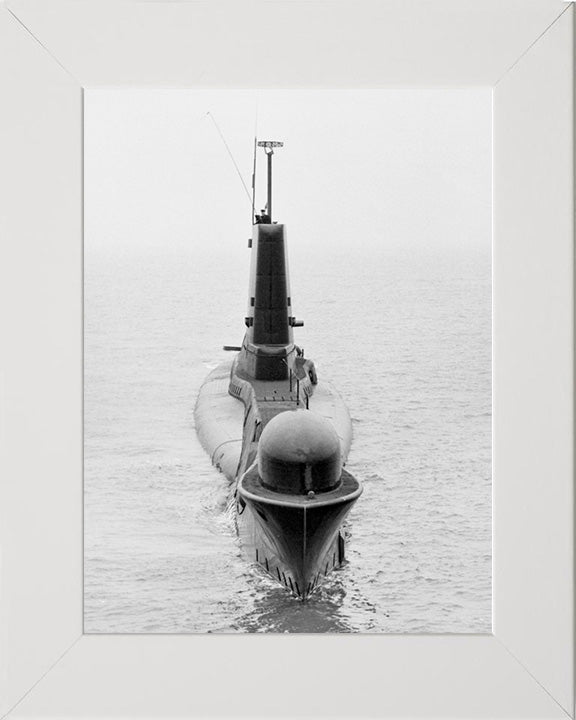 HMS Aeneas (P427) (S72) Photo Print - Bow View - Royal Navy Amphion Class Submarine Posters, Prints, & Visual Artwork Hampshire Prints 10 x 8 White Frame No