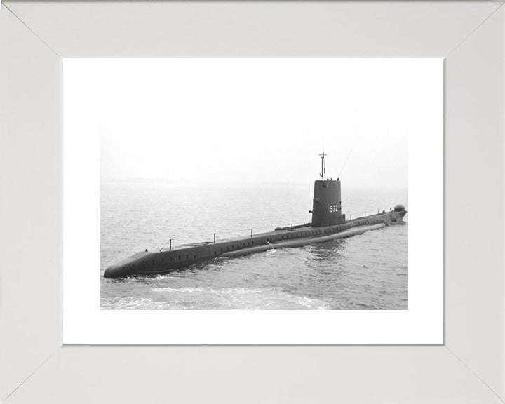 HMS Aeneas (P427) (S72) Photo Print - Port Side View - Royal Navy Amphion Class Submarine Posters, Prints, & Visual Artwork Hampshire Prints 10 x 8 White Frame Yes