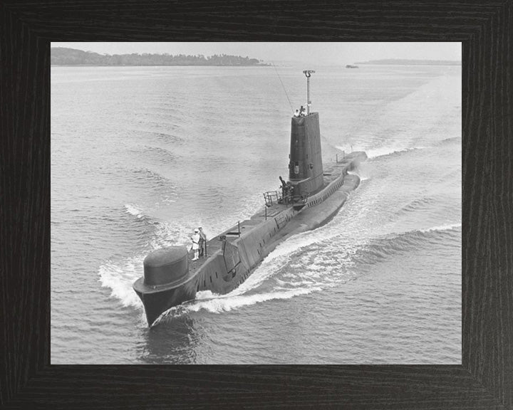 HMS Andrew (P423) Photo Print - High Port Bow View - Royal Navy Amphion Class Submarine Posters, Prints, & Visual Artwork Hampshire Prints 10 x 8 Black Frame No